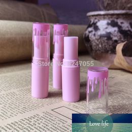 wholesale 11.1mm Pink Elegant Plastic Balm Tube, Empty Professional Lip Rouge Sub Containers, Women Makeup Lipstick Refillable Bottle