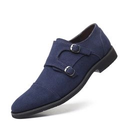 Office Shoes for Men Formal Shoes Men Classic Double Strap Shoes Plus Size Italian Brown Dress Ayakkabi Erkek
