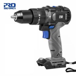 20V Brushless Hammer Drill 60NM Impact Electric Screwdriver Steel/Wood/Masonry Tool Bare Power Tool By PROSTORMER 201225