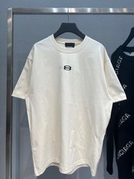 2022 new spring summer cotton T-shirt round neck printed pocket short sleeve oversized us eu size 0e4
