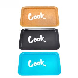 High Quality Cook Plastic Rolling Trays Smoking Tobacco Plate 18x12cm Hand Roller Roll Tin Cigarette Tray Case Spice Colorful Smoke Accessories OEM