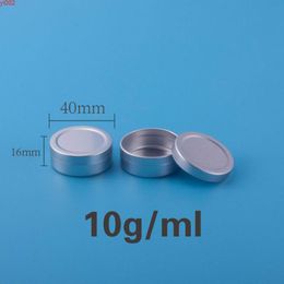 10ml Mini Lip Balm Containers Cream Jar Box Aluminium Makeup Tool Metal Cans Nail Derocation Crafts Pot Tin Can 50pcs/lotgood qualtty