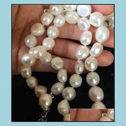 Chokers Necklaces Pendants Jewellery 89Mm Freshwater Baroque Pearl Natural White Necklace 45add4Cm Good Lustre Drop Delivery 2021 Pvn8W