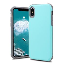 Dual Layers Hybrid Armor Slim Shockproof Commuter Defender Cases for iPhone XR XS MAX 8 7 6