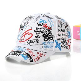 Spring graffiti printing baseball cap fashion casual hat long tail hip-hop hat wholesale cap dhl