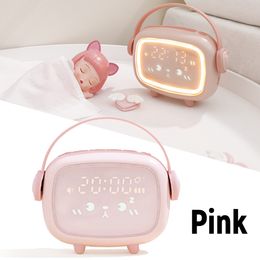 New Cute Night Light Alarm Clock Timing Countdown Alarm Clock LED Smart Kids Alarm Clock Night Light Home Decor 201120