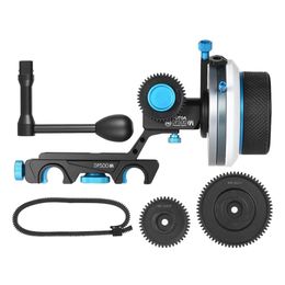 Freeshipping Follow Focus Kit FF A/B Hard Stop w/ Speed Crank Handle 0.8m Gear Set for 15mm Rod Rig Video Film Making System