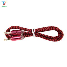 aux to iphone cord Australia - High efficiency Jack Nylon Braided 3.5mm Audio Cable Aux Cable Male to Male Aux Cord for iphone Samsung for speaker 300pcs lot