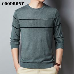 COODRONY Brand Sweater Men Spring Autumn Casual O-Neck Pullover Men Clothes Fashion Soft Knitwear Pull Homme Cotton Shirt C1031 201130