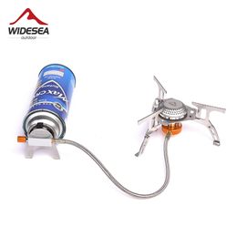 Widesea Camping Gas Stove Outdoor Folding Electronic Tourist Portable Foldable Equipment Heater Hiking Fishing king 211224