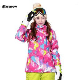 -Marsnow лыжи сноубординг зимние куртки женщины снежная куртка Edddor теплые водонепроницаемые ветрозащитные дышащие леди лыжные куртки ныне1