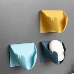 Fashion Soap Holders Water Drain Plastic Soap Boxes for Bathroom Wall Mount Desk Top Bath Tools Soap Dish