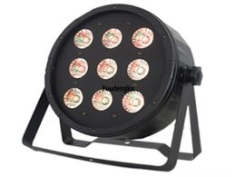 6pcs Disco Club Indoor led stage Effect Lights 9 x 18 w Small round par led flat 6in1 rgbwa uv led dmx par light