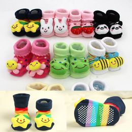 15 Styles Baby Plush Dolls Decoration Socks 0-18M Infants Anti-Slip Cartoon Animals Floor Socks Toddlers Cute Indoor Socks M3256