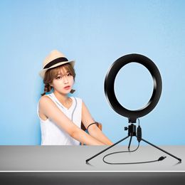 2020 New 10 Inch 26cm LED Ring Light Makeup Selfie Ringlight with Phone Holder Circle Lamp for Youtube Tik Tok Video Vlog Accessories