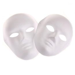 Wholesale- Blank White Masquerade Mask Women Men Dance Cosplay Costume Party DIY Mask High Quality1