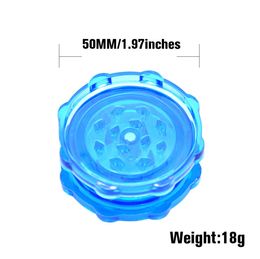 Unique Design Tobacco Plastic Grinder Durable Smoking Accessories 3Layer 50mm/63mm 2Style Dry Herb Spice Crusher 4 Colours Smell Proof With Sharp Diamond Teeth