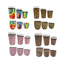 3pcs/set Neoprene Coffee Cup Cooler/Coffee Mug Sleeve Iced Sleeves Iced Mugs Hold Size 32oz/24oz/16oz Accept Customed