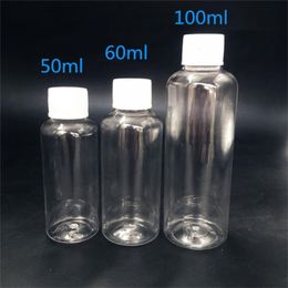5ml 10ml 20ml 30ml 50ml 60ml 80ml 100ml 120ml Plastic Bottles PET Clear Bottle with Screw Cap Refillable Empty Containers