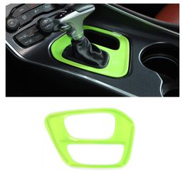 Green Gear Shift Box Panel Trim Cover For Dodge Challenger 2015 UP Car Styling Car Interior Accessories