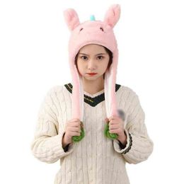 Fashion Dinosaur Hat Ear Moving Jumping Hat Preppy Style Funny Toys Cap Good Gift For Women Girls