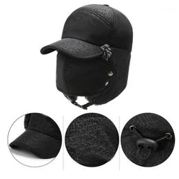 Cycling Caps & Masks Winter Bomber Hat Fashion Ear Protection Face Windproof Ski Cap Unisex Thickened Cold-proof Outdoor Riding Mountaineeri