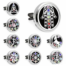 600+ DESIGNS 30mm Aromatherapy Essential Oil Diffuser Locket Magnet Opening Car Air Freshener With Vent Clip(Free 10 felt pads)HG