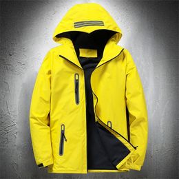 Men Autumn Thin Outdoor Jacket Waterproof Jacket Outwear Windbreaker Reflective Article Jackets For Men Rain 201116