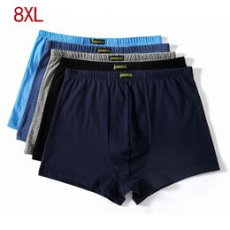 plus size 5XL 6XL 7XL 8XL Large loose male cotton Underwears Boxers high waist breathable fat belts Big yards men's underwear 201023