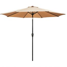 Sun Shade 8.86ft Pátio Guarda-chuva Alumínio Canopy Abrigo Piscina Market Fade Resistente 2.7m Sunshade Beach Guarda-chuva Jardim com manivela