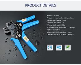 Freeshipping High Quality Cat6 Cat5 RJ45 Crimper Crimping tool set network cable crimping pliers network lan Tool Kit