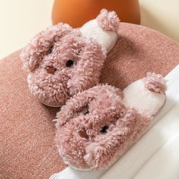 Lovers Cute Animal Dog Cotton Slippers Winter Indoor Furniture Slippers Girls Comfortable Warm Slippers Unisex Bedroom Shoes X1020