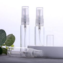 100 Pcs/Lot 5ml 10ml Clear Glass Spray Bottle Empty Perfume Bottles Plastic Pump
