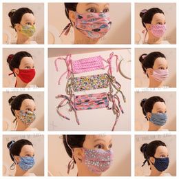Face Mask With Long Ear Rope Prevent Ear Pain Reusable Washable Cotton Masks Party Adult Maske Fashion Designers Mouth Cover