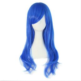 Wig Blue King With Bit Smooth Long 60cm, Fantastic Cosplay Halloween