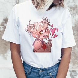 T Shirt Himiko Cartoon Toga Senpai Female Waifu Women Boku No Hero Print Academia T-shirt Tee Harajuku 90s