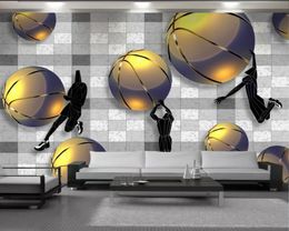 Golden Wallpaper Golden Basketball 3d Wallpaper Living Room Bedroom Background Wall Decorative Luxury 3d Wallpaper