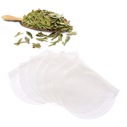 100 Pcs/Lot Tea Filter Bags Coffee Tools Round Bag with Drawstring Natural Unbleached Paper Infuser for Loose Leaf 6cm 7.5cm 8cm