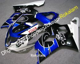 For Suzuki Fairing GSXR 600 750 2004 2005 K4 GSX-R White Black Blue High Grade Fairing (Injection molding)