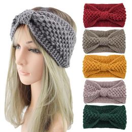 11 colors Knitted Crochet Headband Women Turban Yoga Head Band Winter Sports Hairband Ear Muffs Cap Headbands