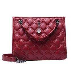 Designer- Fashion large capacity rhombic lattice solid Colour chain Shoulder Messenger Bag bags for women designer handbag
