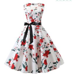 Ladies in summer wear pretty dresses with high waists on Sale