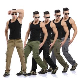 2020 New Men Cargo Pants big pockets decoration mens Casual trousers easy wash autumn army green pants male trousers size 40 LJ201007