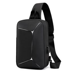 Men Chest Bag Shoulder Crossbody Bag Waterproof Large Capacity for Mobile Phone ZJ55 Q0705