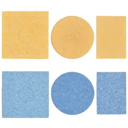 High Heat Resistant Sponge Square Rectangle Round Yellow Blue High Temperature Resistant Sponge for Solder Tip Cleaning Remove Tin