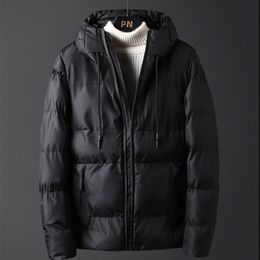 New Winter Men Thicken Coats Solid Colour Down Jacket Regular Man Outdoor Wear Male Snow Warm Coat 201126