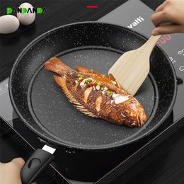 PANPANDA Maifan stone frying pan non-stick complementary food frying steak induction cooker gas stove general purpose cookware 201223