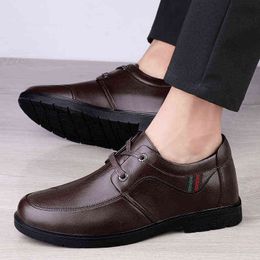 Dress Shoes Men Formal Sneakers Elevator Height Increase 8CM Leather Tall 220223