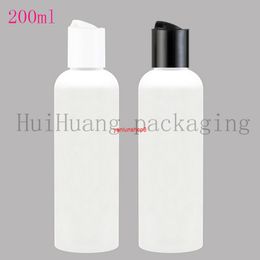 30pcs 200ml Disc Screw Cap Cosmetics Bottle, Plastic Container,white Empty Liquid Soap Shampoo Bottles 200cc white Bottlegood package