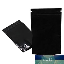 100Pcs/lot Black Stand Up Aluminum Foil Zip Lock Packaging Bag Mylar Heat Seal Reclosable Zipper Food Tea Packing